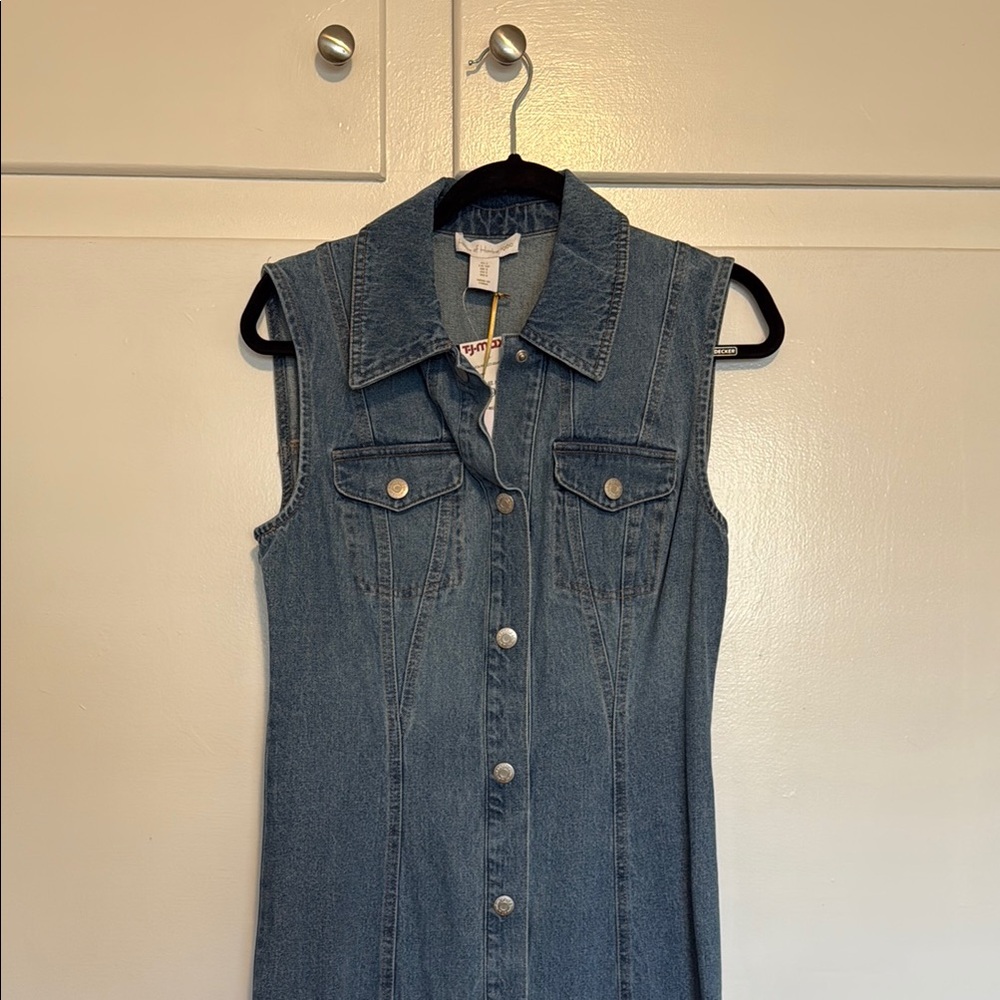 House of Harlow 1960 Blue Denim Maxi Dress